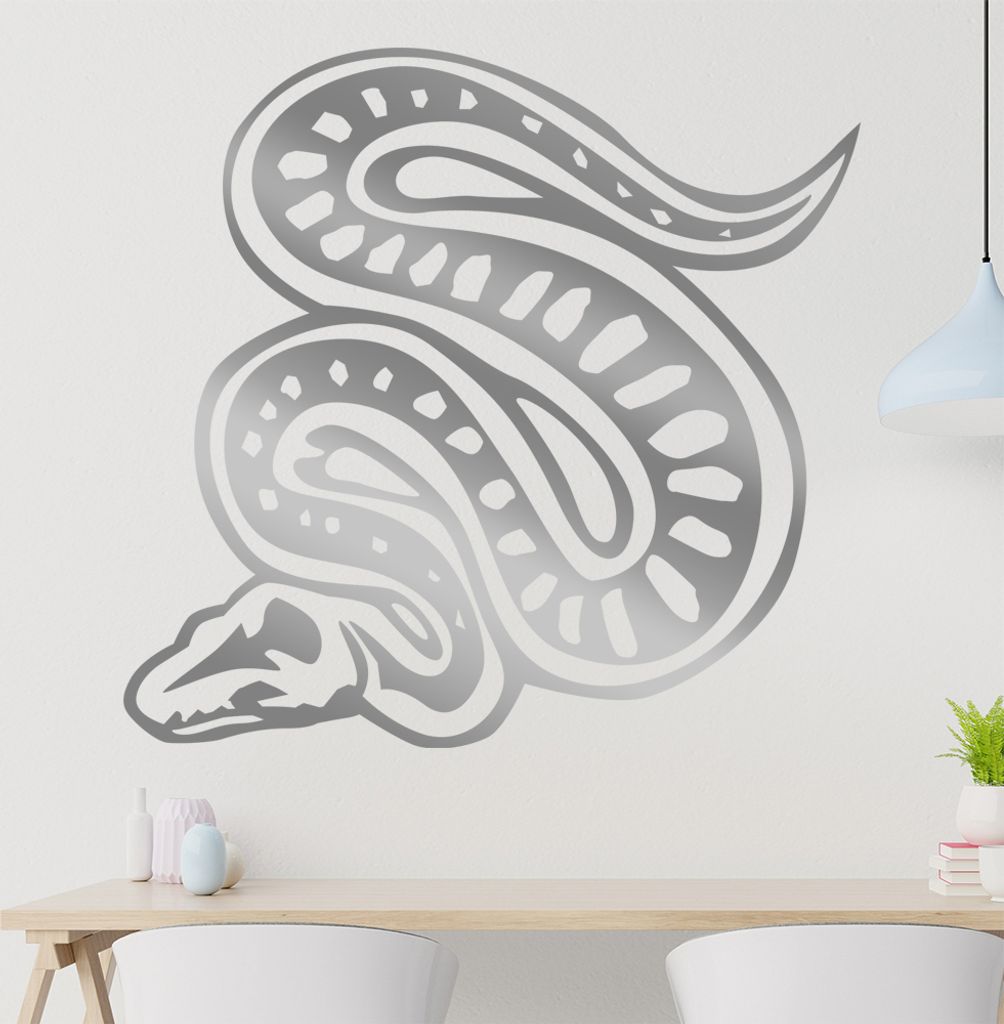 Schlange Wandtattoo in 6 Größen - Wandaufkleber Wall Sticker - Dekoration, Küche, Wohnzimmer, Schlafzimmer, Badezimmer