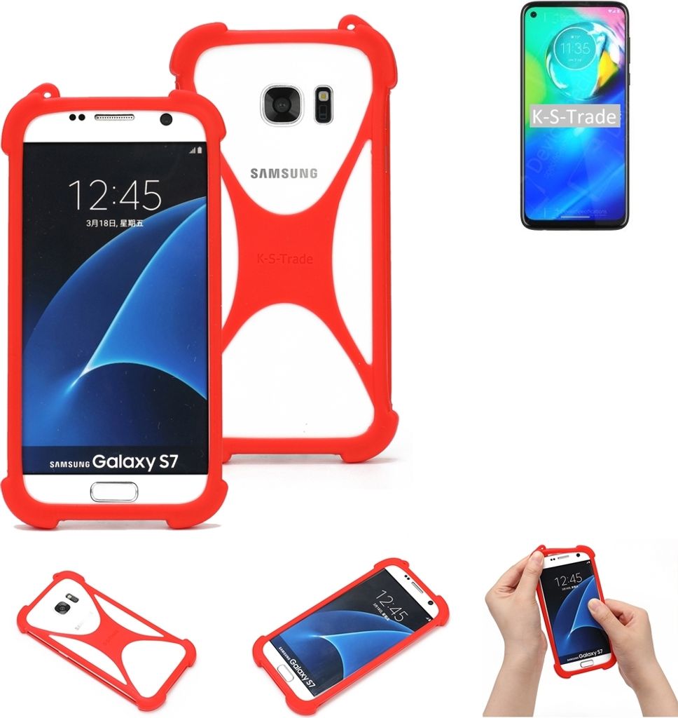 K-S-Trade Handy-Hülle kompatibel mit Motorola Moto G Power Schutz-Hülle Bumper Silikon Schutz Hülle Cover Case Silikoncase Silikonbumper TPU