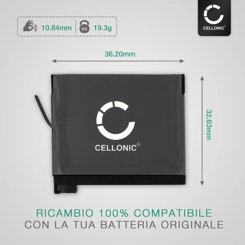Offerta Kit 2 Batterie per GoPro Hero 4 Black Silver 1160mAh CELLONIC - 4