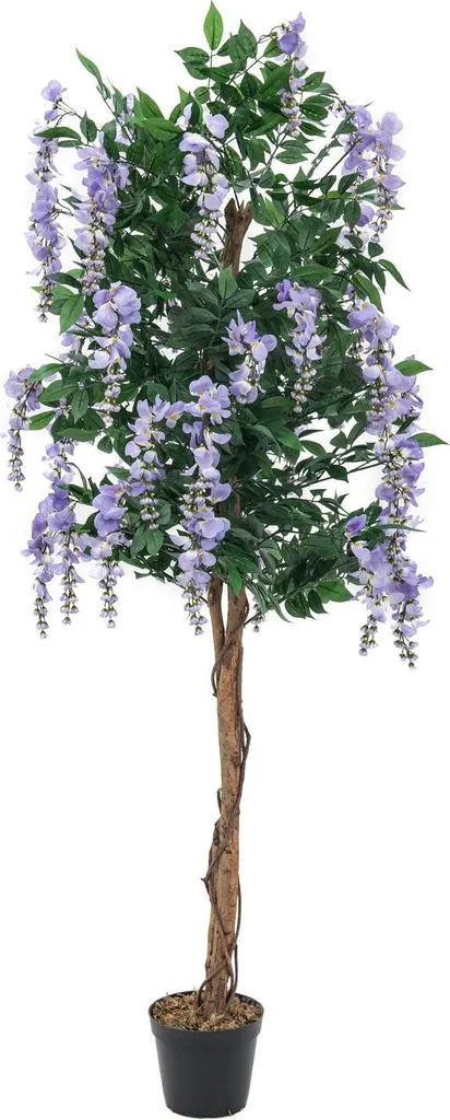 Déco salon : Pluie d'Or artificielle violette 180cm pour intérieur
