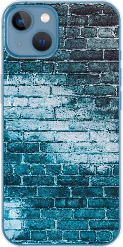 König Design Hülle kompatibel mit Apple iPhone 14 Kunststoff Soft Handyhülle - Handy Case Ziegelwand