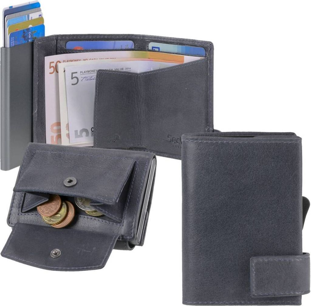 SecWal SecWal 2 Kreditkartenetui Geldbörse RFID Leder 9 cm Produktbild 
