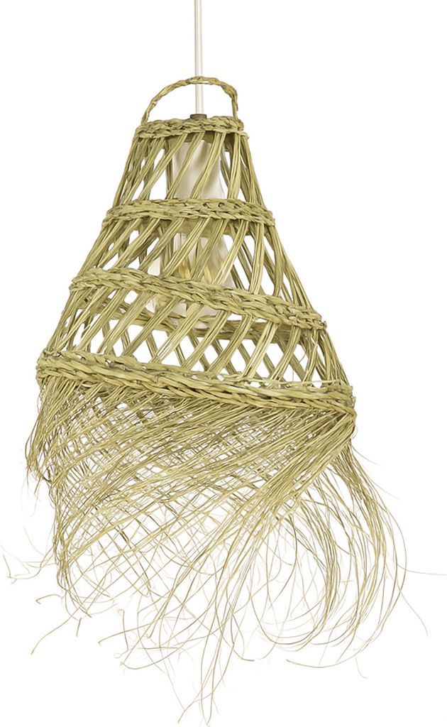 Pendelleuchte Bayamo | Boho Hängelampe aus Doumpalmenblatt Produktbild 