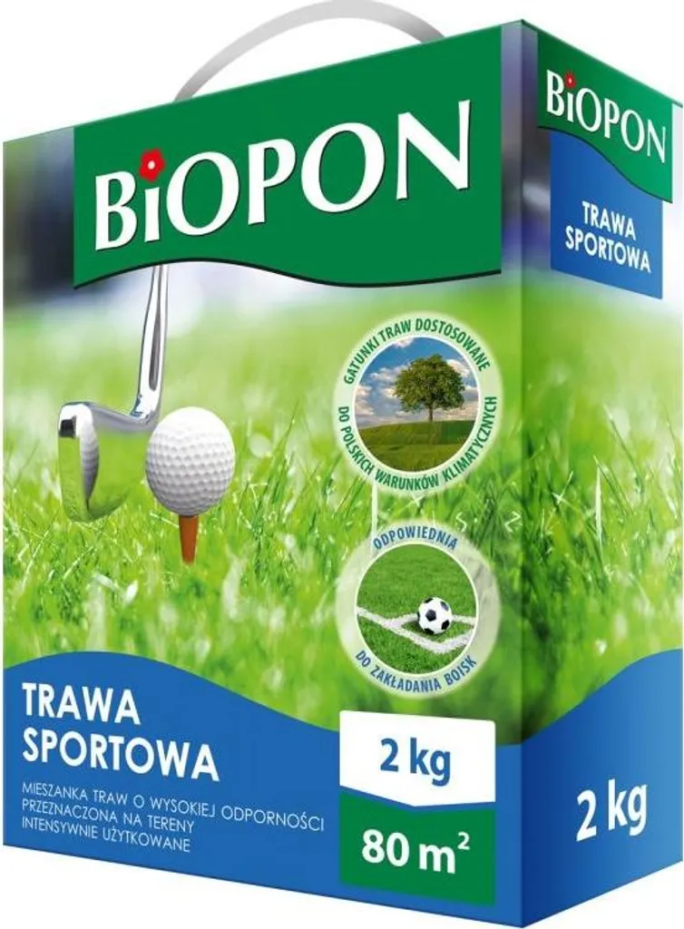 Graine Gazon pour Terrain de Jeux Biopon Intensive 2kg Usage Intensif
