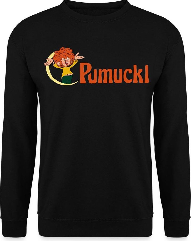 Spreadshirt Pumuckl Mit Frecher Pose Und Logo Schriftzug Uni Pullover, XXL, Schwarz