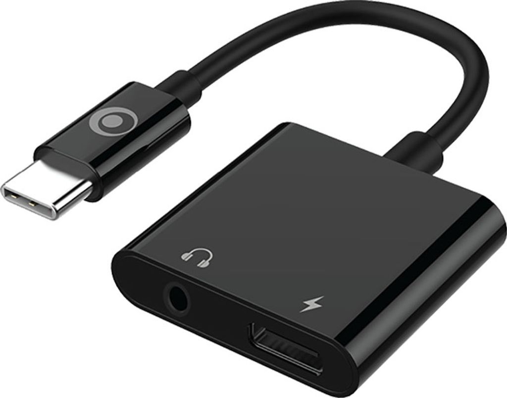 BigBen Connected, USB-C / 3.5mm Klinke und USB-C Ladeadapter 60W, Schwarz