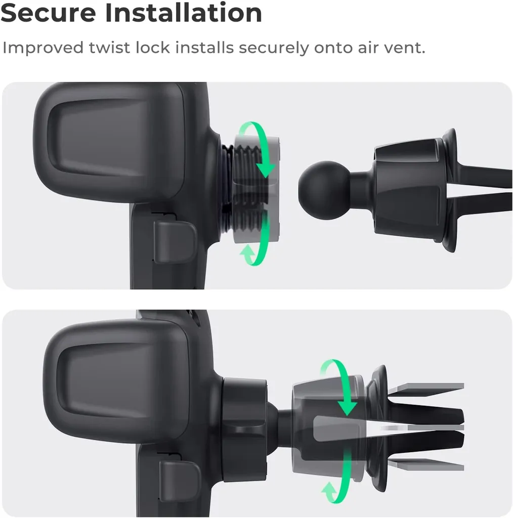 Support Smartphone Voiture pour Grille d'Aération avec Fixation Rapide - 20
