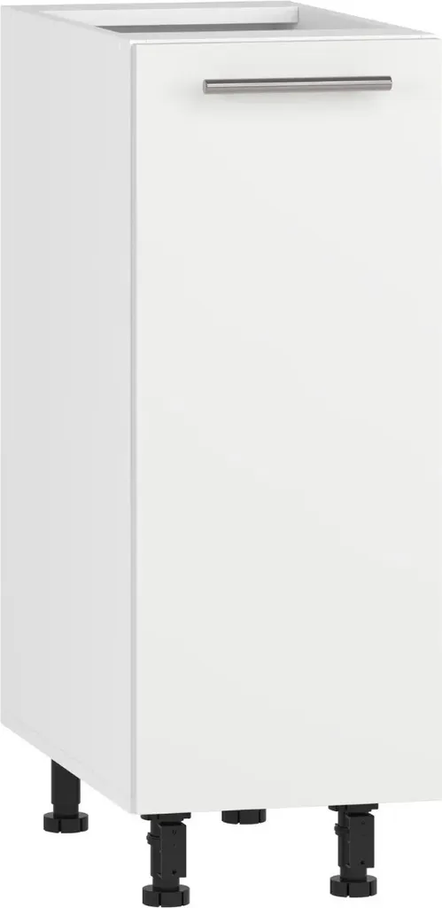 Caisson de cuisine bas blanc mat 30cm VENTO - Meuble sur pied pratique