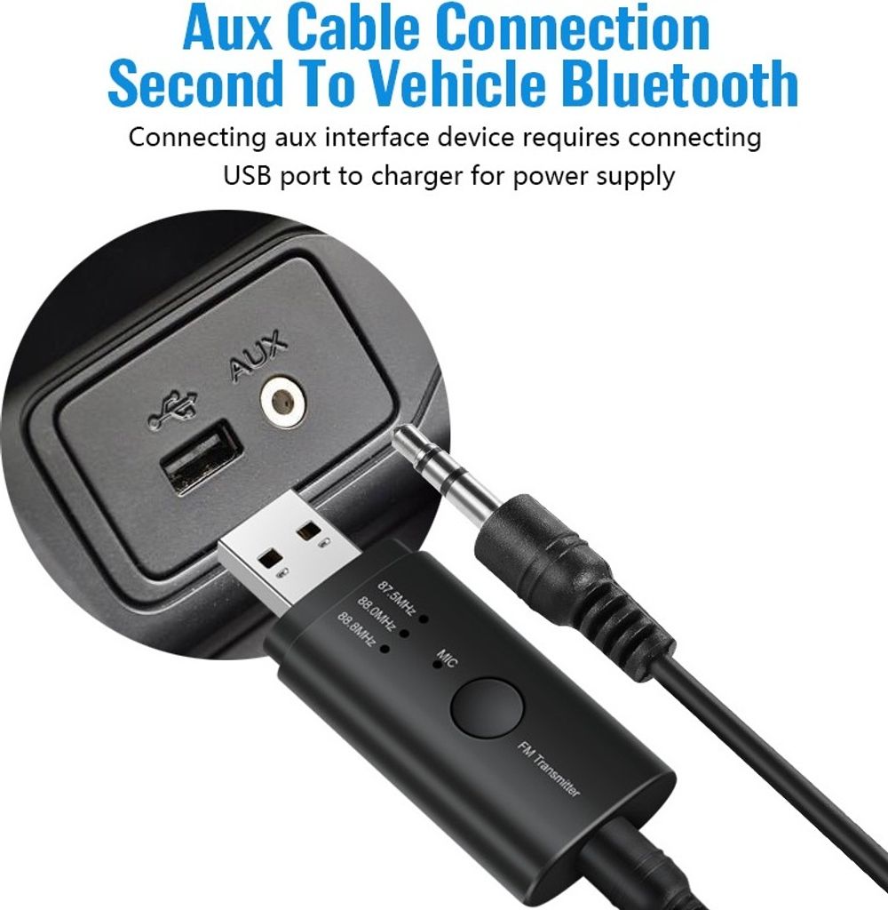 USB-Stick Bluetooth FM Sender Auto Freisprecher schwarz