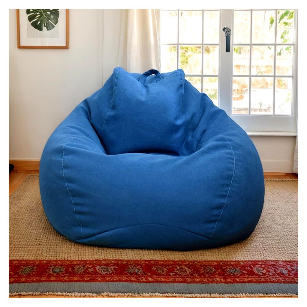 Sitzsackbezug Velours Waschbar Dehnbar Dick Mit Reißverschluss Ohne Füllung Erwachsene Gaming Pouf Große Sitzsäcke Aufbewahrung Von Stofftieren...
