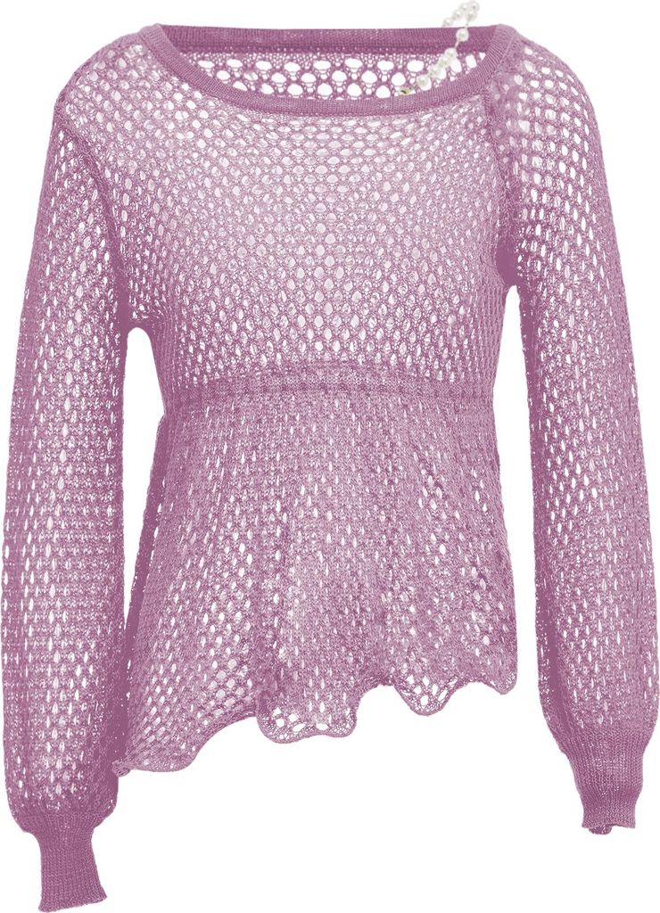 nascita damen strickpullover - lavendel, XS/S
