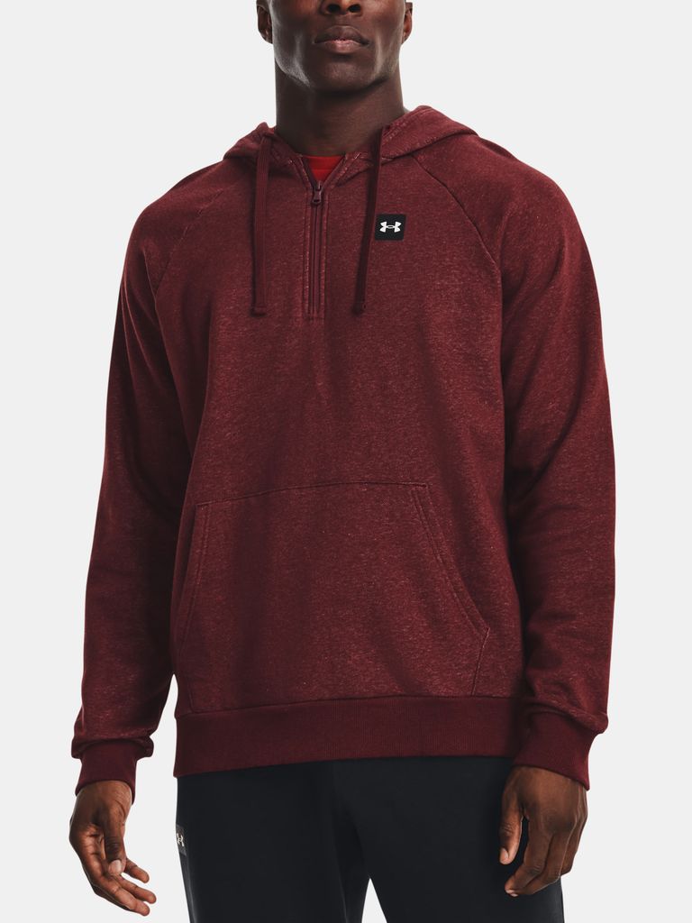 UA Rival Fleece Hoodie mit 1/2 Reißverschluss HD-ROT-Under Armour-XL