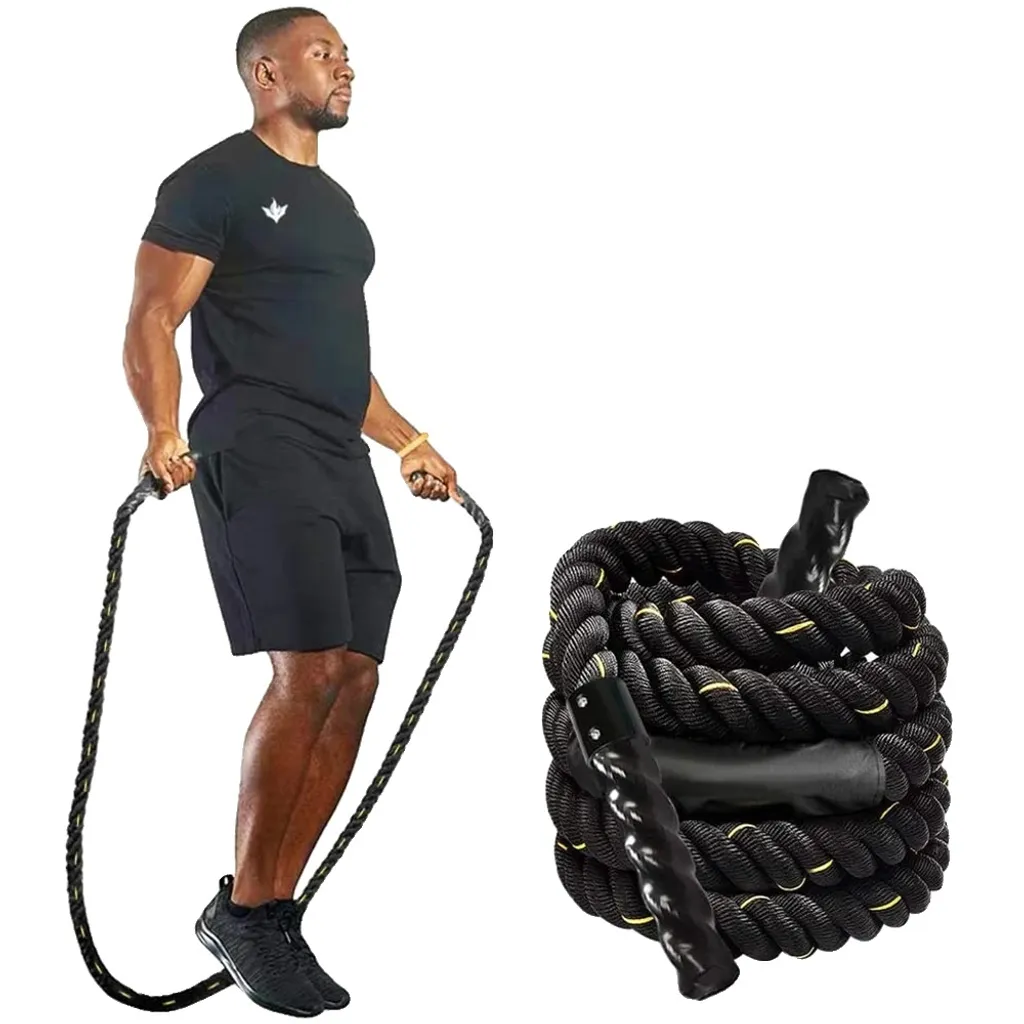 Corde de musculation lourde 2,5 cm de diamètre pour fitness et cardio