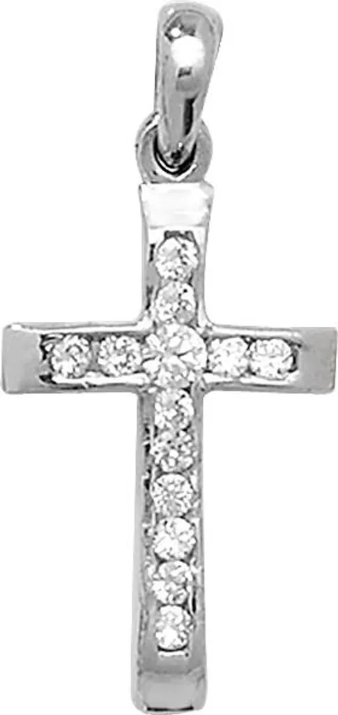 Pendentif en or blanc hypoallergénique et zirconium durable
