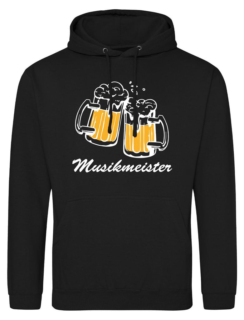 Huuraa Uni Hoodie Musikmeister Schützenfest L Deep Black Vegan Sweatshirt Geschenkidee