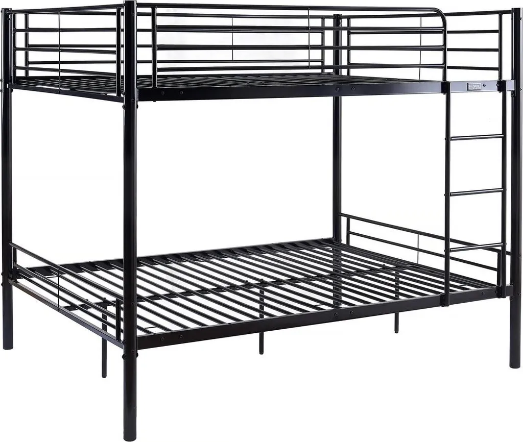 Lit superposé Adam 140x190 cm noir : la solution pour familles étroites