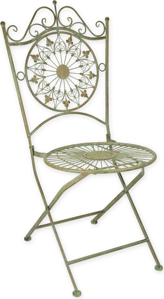 Gartenstuhl Klappstuhl Eisen Replikat Retro Design Dekoration