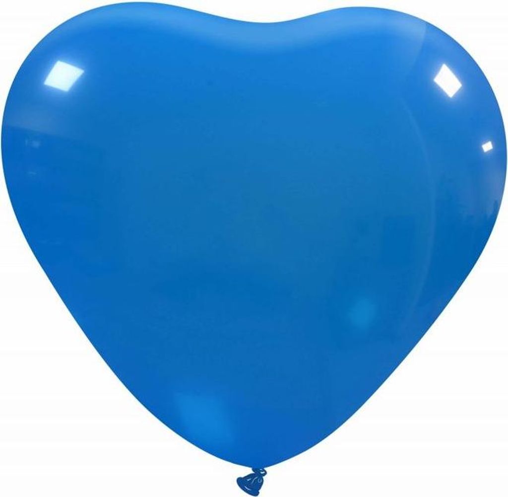 10 Luftballons Herz Form in Blau 44cm Produktbild 