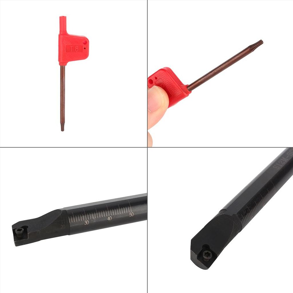 SCLCR Drehmaschinen-Bohrstangenhalter für Innendrehung, 10 Stück CCMT0602 Wendeschneidplatten, 3 Stück Schraubenschlüssel