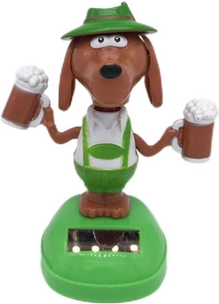 Décoration de voiture chien solaire - Cadeau enfant figurine 13 cm