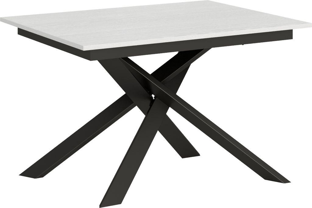 Ausziehbarer Tisch 90x120/180 cm Ganty Esche weiß – Kante Produktbild 