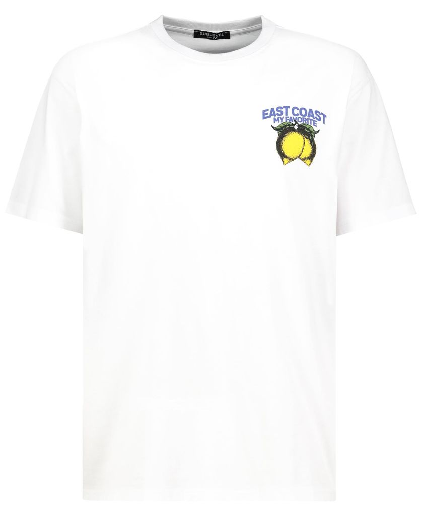 Sublevel Kurzarmshirt Rundhalsausschnitt Foto Print Stilvoll Größe: M