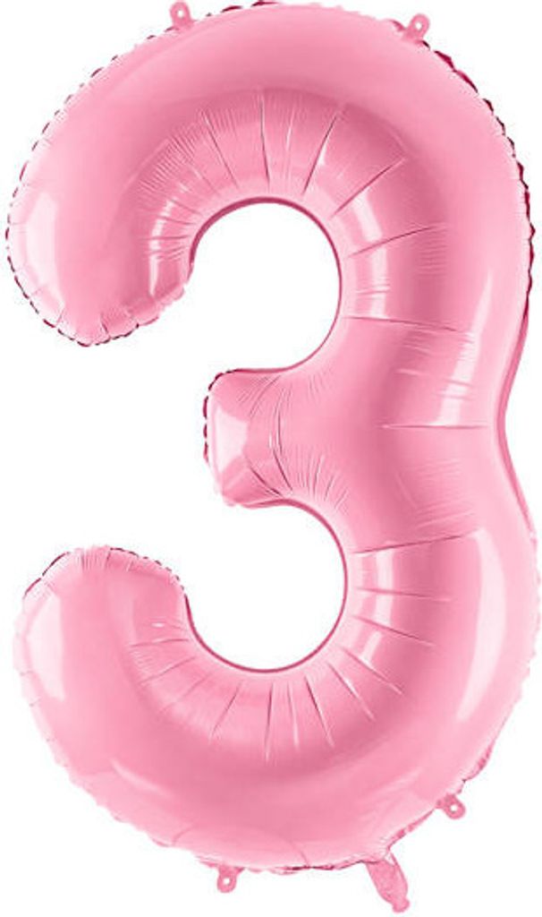 Pallone numerico grande rosa pastello 86 cm Immagine del prodotto 