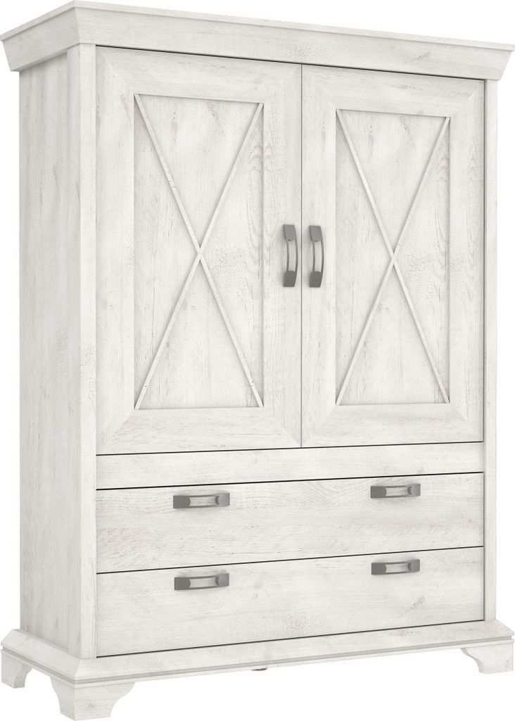 Highboard KASHMIR Pinie Weiß, 4 Fächer, 162.3 cm hoch, 123 Produktbild 