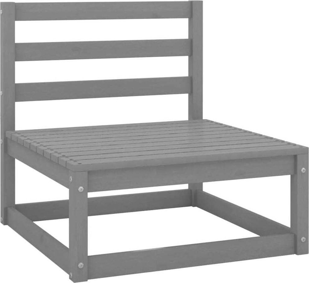 "Winterschlussverkauf " 2-tlg. Garten-Lounge-Set - CLORIS - Balkonmöbel - Gartenmöbel Set - Grau Kiefer Massivholz - 70x70x67 cm NeuMöbel 3010755
