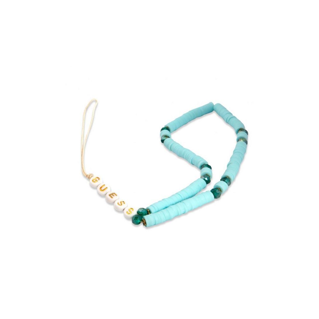 Guess Anhänger Gustpearp Phone Strap Blau/Blaue Heishi-Perlen