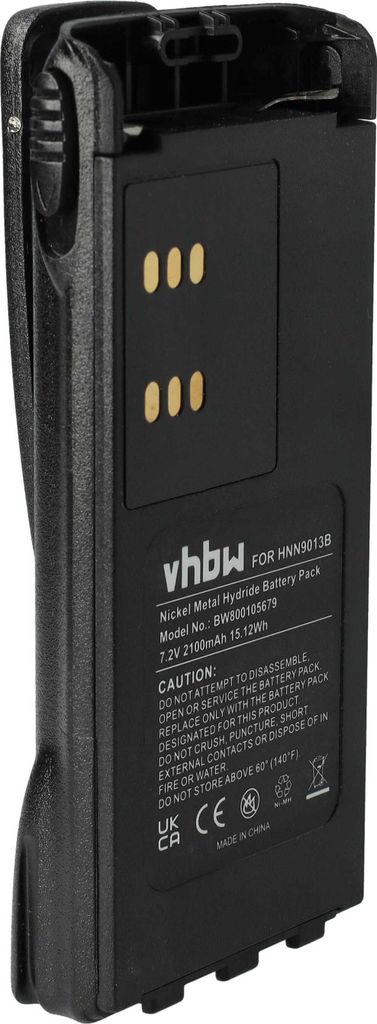 vhbw Akku kompatibel mit Motorola MTX850.LS, MTX8250LS, MTX850, MTX850LS, MTX850-LS, MTX8250-LS Funkgerät, Walkie Talkie (2100 mAh, 7,2 V, NiMH)
