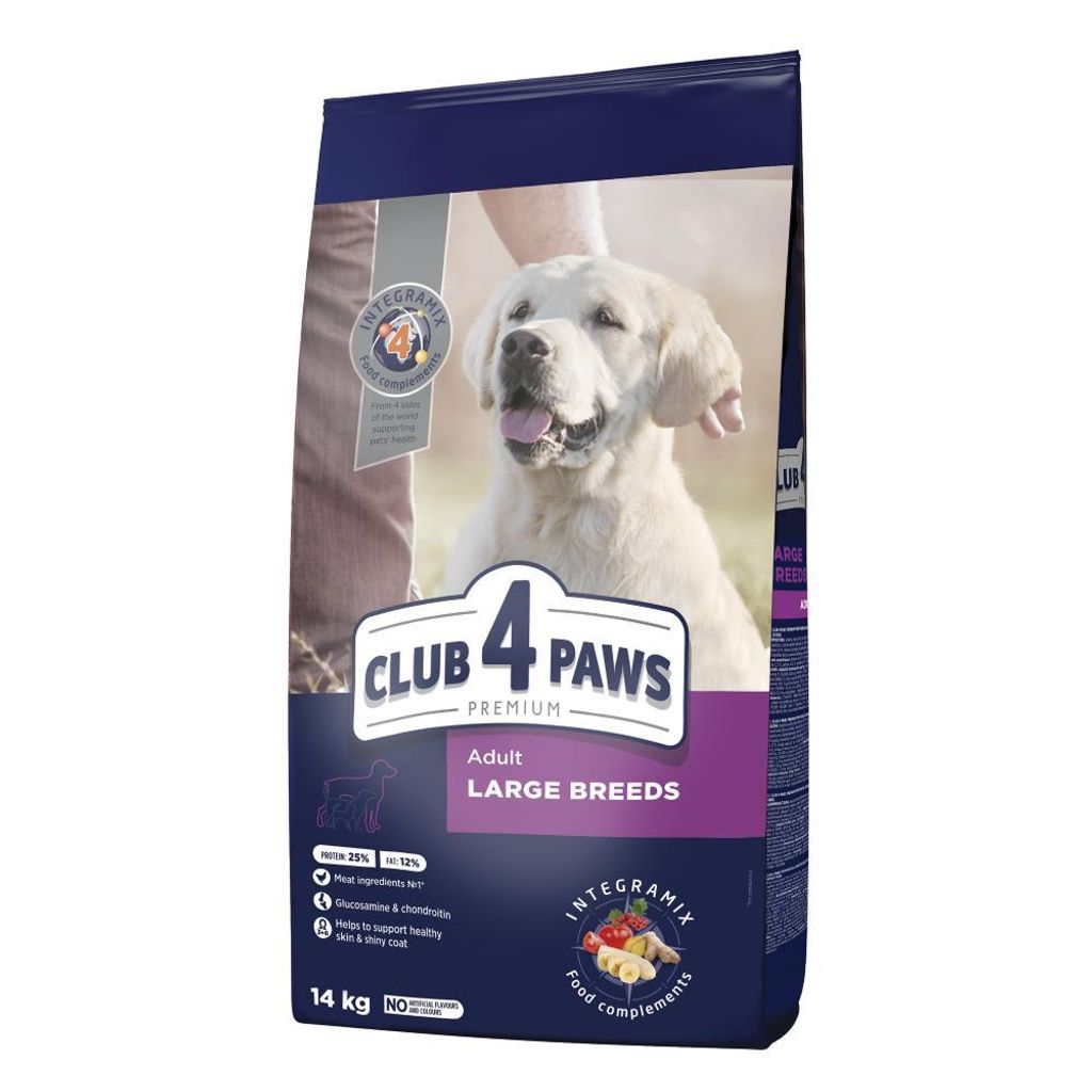 Club 4 Paws Hunde-Trockenfutter Huhn, große Rassen, 14 kg Produktbild 