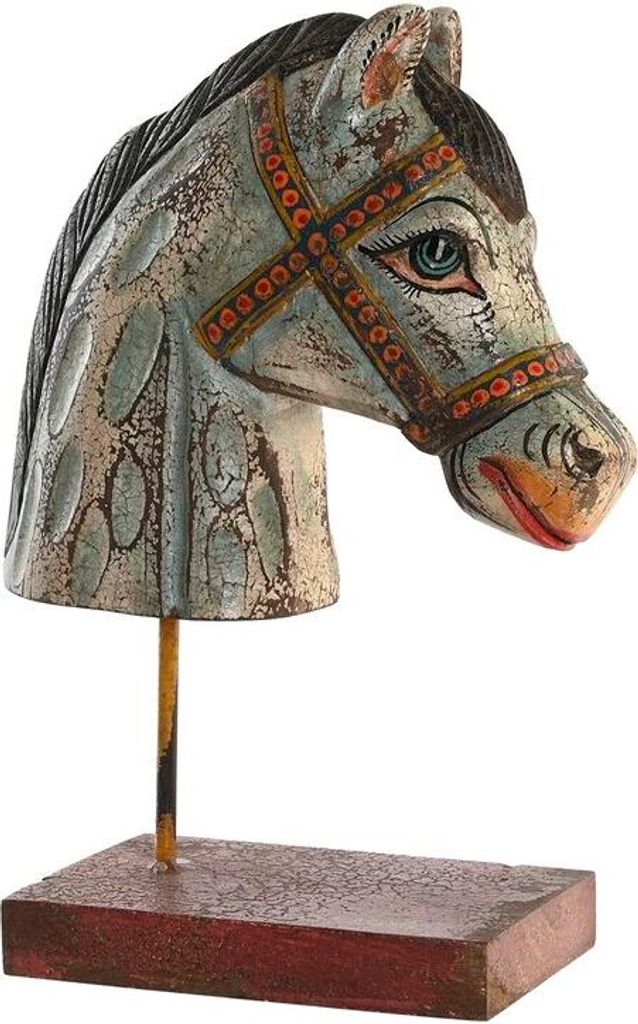 Deko-Figur DKD Home Decor Pferd Eisen Mango-Holz (24 x 12 x 35 cm)