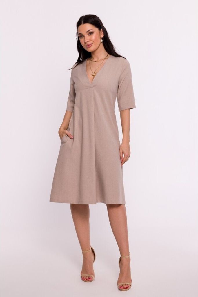 BeWear Durchbrochenes Damenkleid Salelis B280 beige XXL