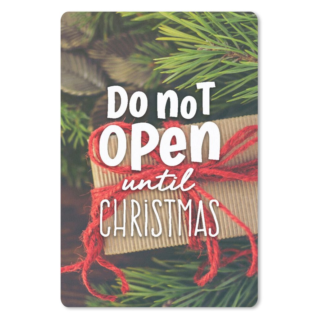 MuchoWow Mauspad Mousepad Sprichwörter - Zitate - 'Nicht vor Weihnachten öffnen' 18x27 cm - Mousepads - Maus Mat - Pad - Mausunterlage