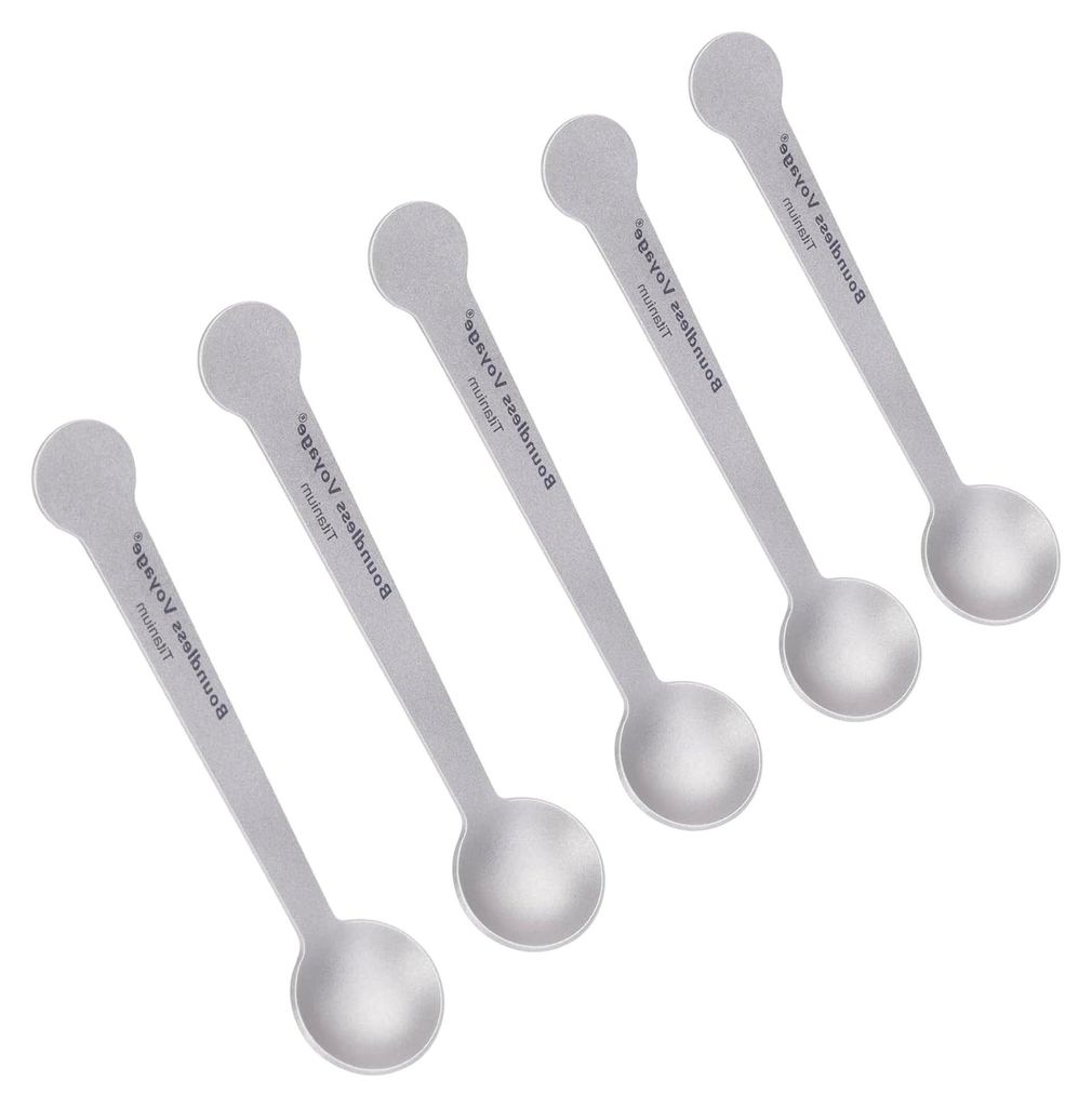 Espressolöffel Titan Kaffeelöffel 5 Stück, Rührlöffel, kleine Löffel für Dessert, Tee, Zucker & Marmelade, Geschirrspüler geeignet