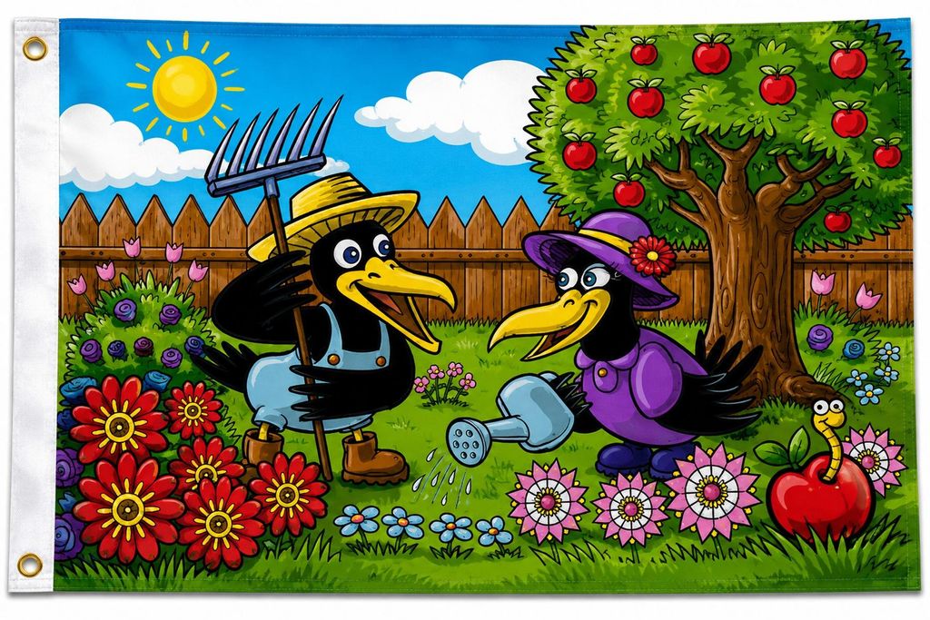 Flagge Gärtnerpaar 90 x 150cm, Stoffgewicht ca. 100 g/m² Produktbild 