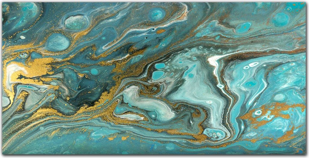 Coloray Küchenrückwand 100x50 Spritzschutz aus Glas - Flüssigkeit