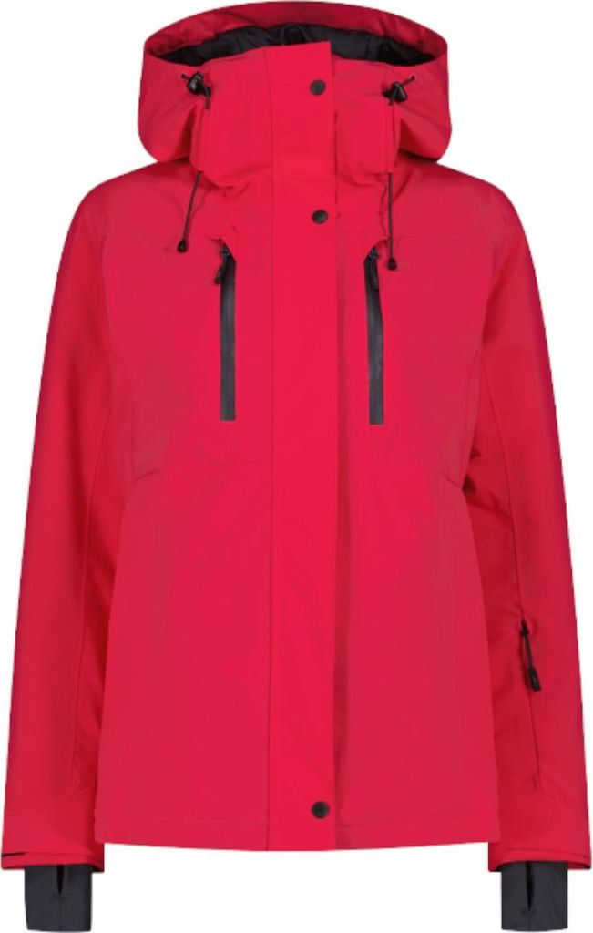 CMP Damen Stretch Feel Warm Flat Skijacke mit Kapuze pink 36