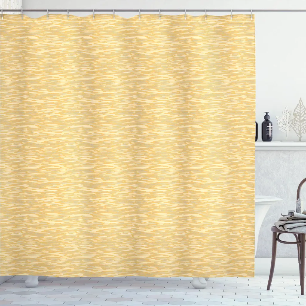 Tenda da Doccia Minimalista ABAKUHAUS Orizzontale Senape 175x220cm