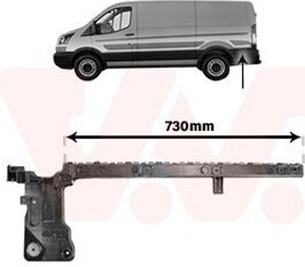 VAN WEZEL 1991535 - OE 1848026 Stoßstangenhalter, hinten links für Transit V363