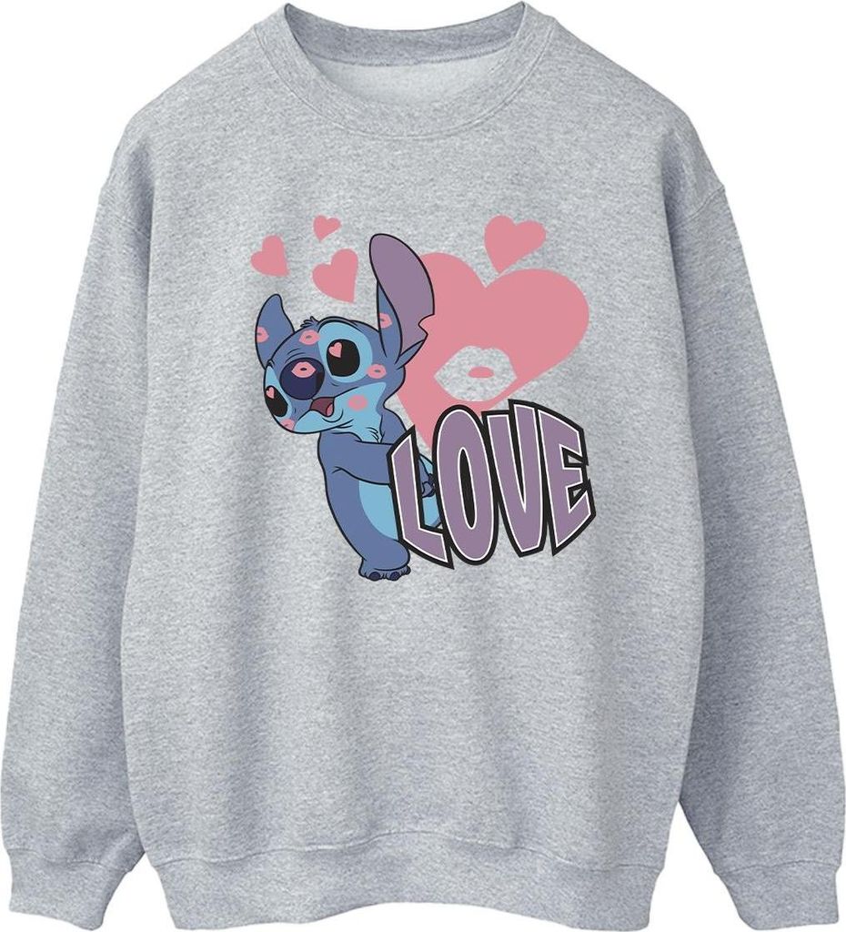 Lilo & Stitch - "Love" Sweatshirt für Damen BI54425 (5XL) (Sportgrau)