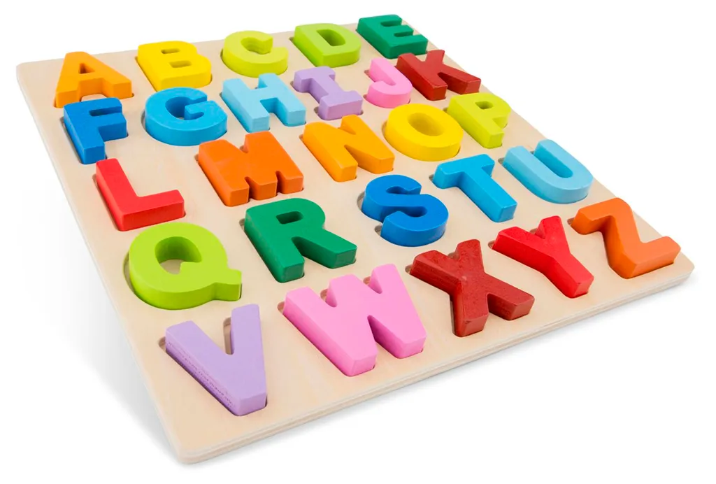 Puzzle Alphabet Lettres Majuscules Junior en Bois - 27 Pièces de 30 cm