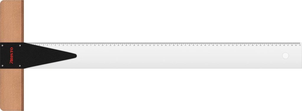 Aristo Reißschiene 70 cm mit Teilung, glasklares Plexiglas