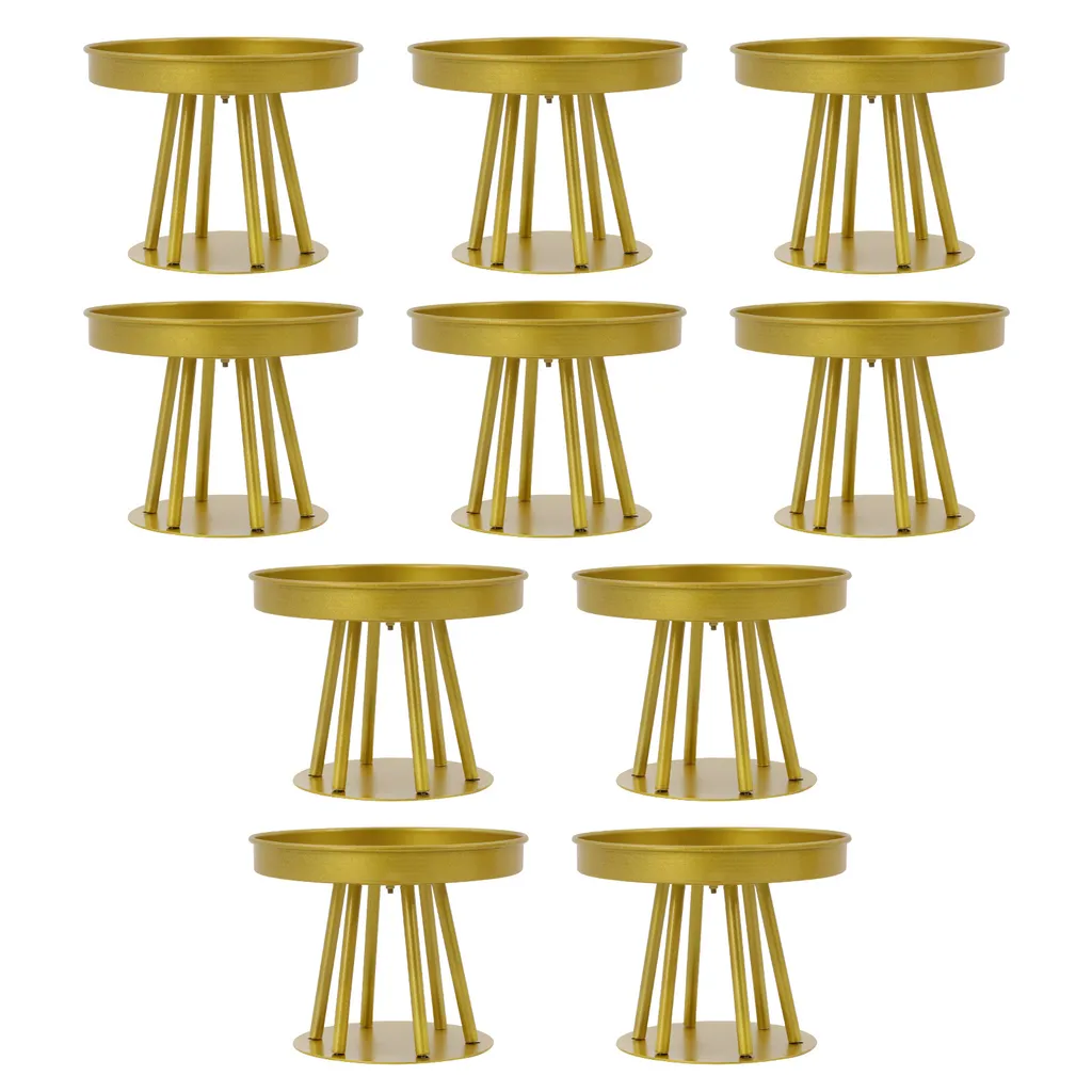 Étagère à Plantes Circulaire 20cm en Métal Robuste pour Table de Fête