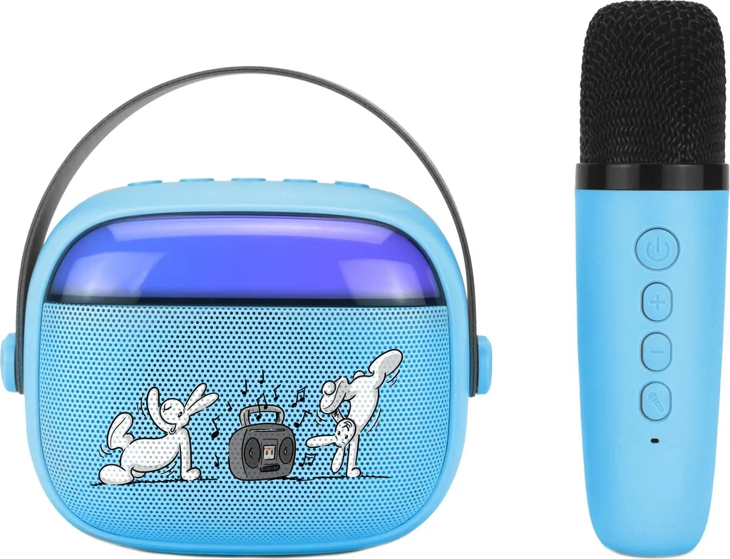 Haut-parleur Bluetooth enfant GoGEN Bob et Bobek PARTY bleu portable