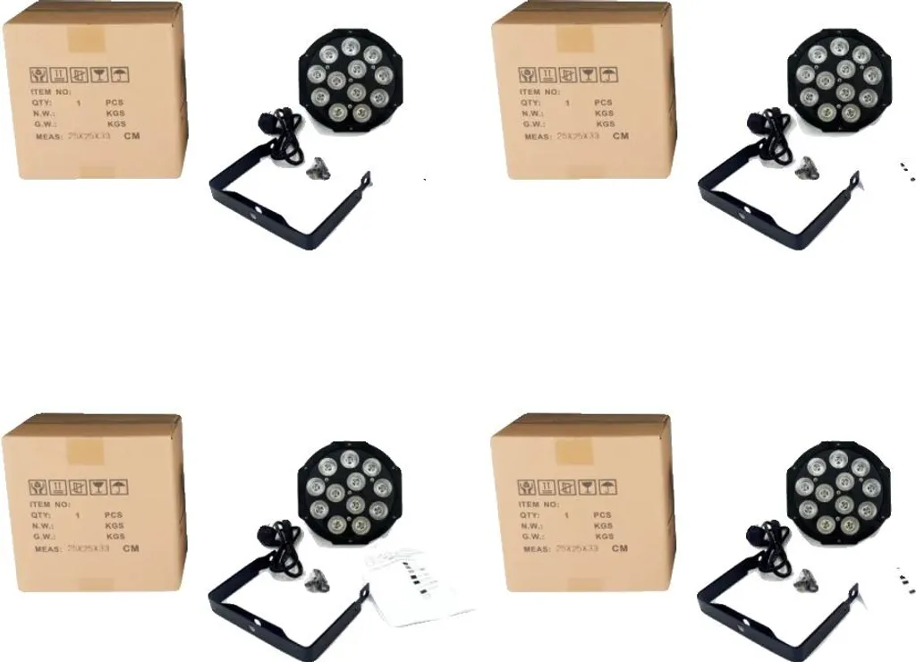 Projecteur de Scène pour Mariage et Anniversaire 12 LED RGBW avec Prise EU