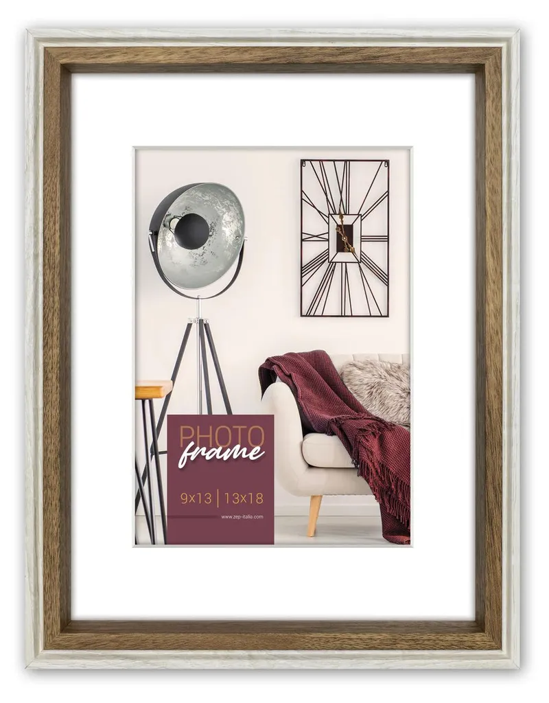 Grand cadre photo en bois brun 30x40 cm ZEP Palmi pour décoration murale