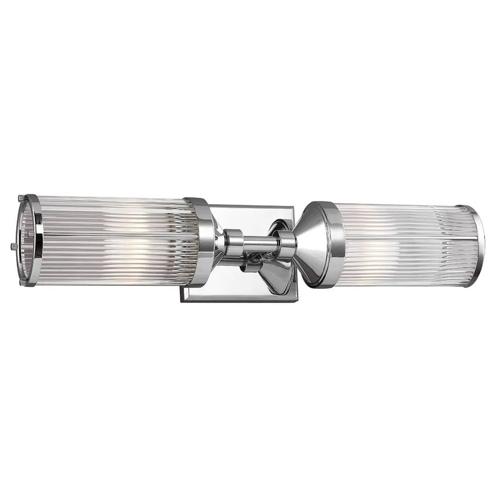 Éclairage miroir de salle de bain Paulson2 chrome poli pour maquillage