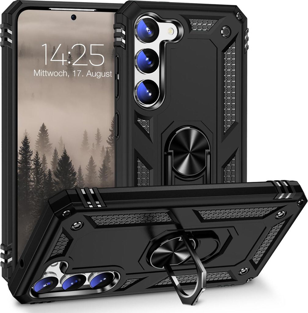Armor Outdoor Handyhülle für Samsung Galaxy S23 Handy Panzer Case Cover Schutzhülle Farbe: Schwarz